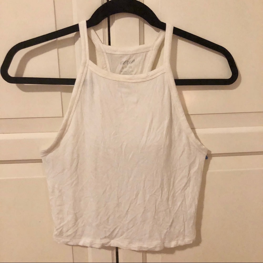 white aerie cropped cami tank